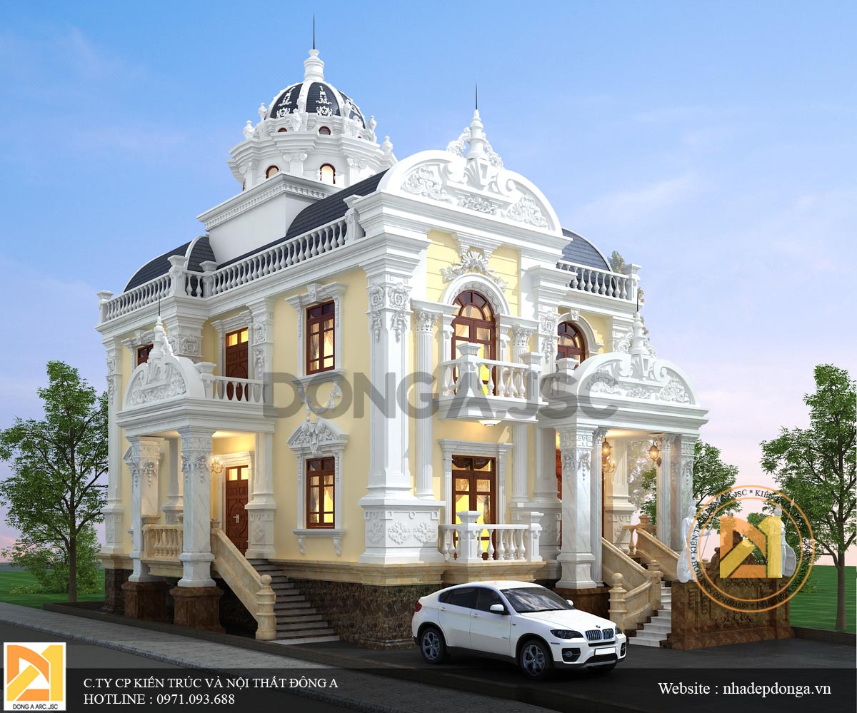 Biệt thự Pháp 2 tầng hoành tráng đẹp nhất Hà Tĩnh